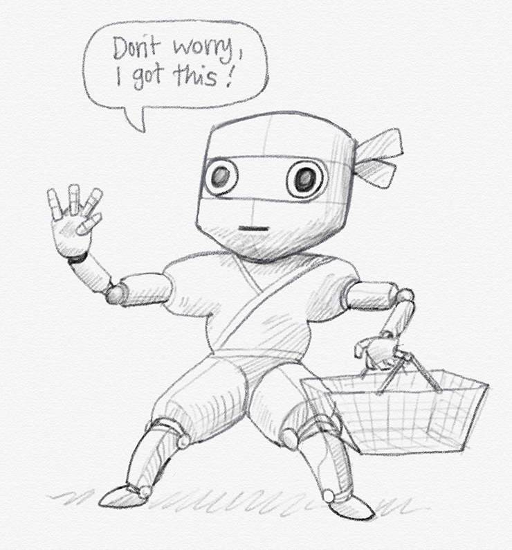 Robot Ninja concept drawing
