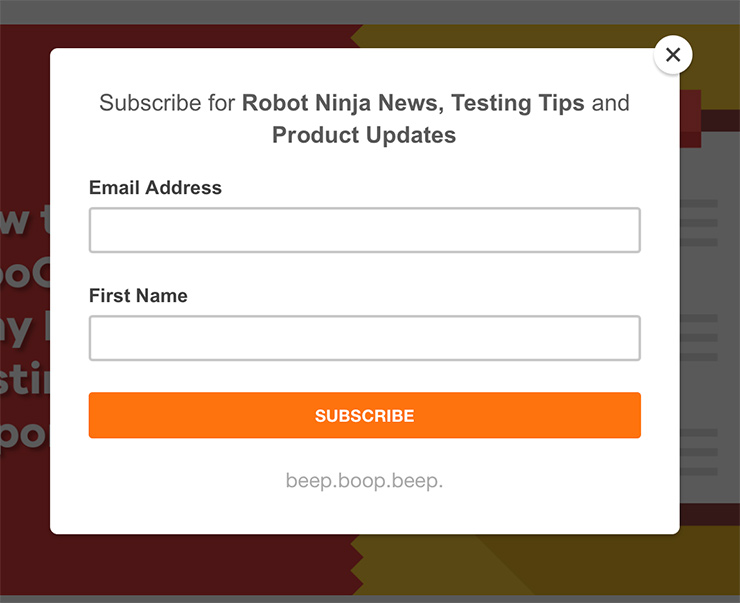 Robot Ninja pop-up