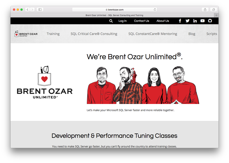 The Brent Ozar Unlimited website
