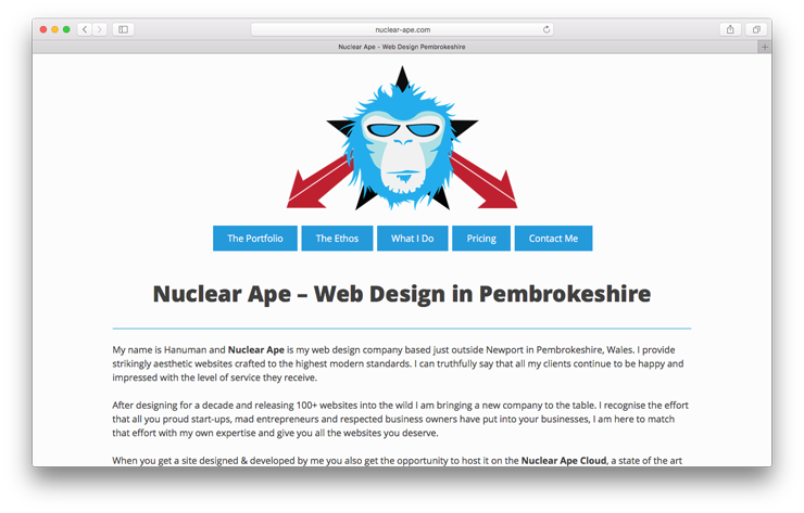 Nuclear Ape website