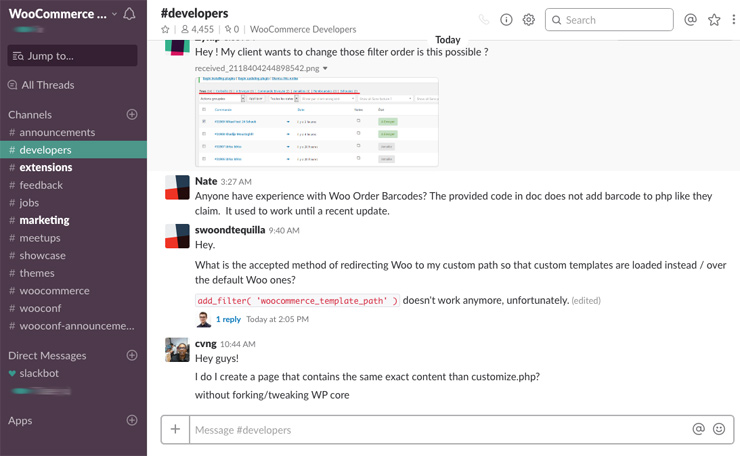 WooCommerce Slack group