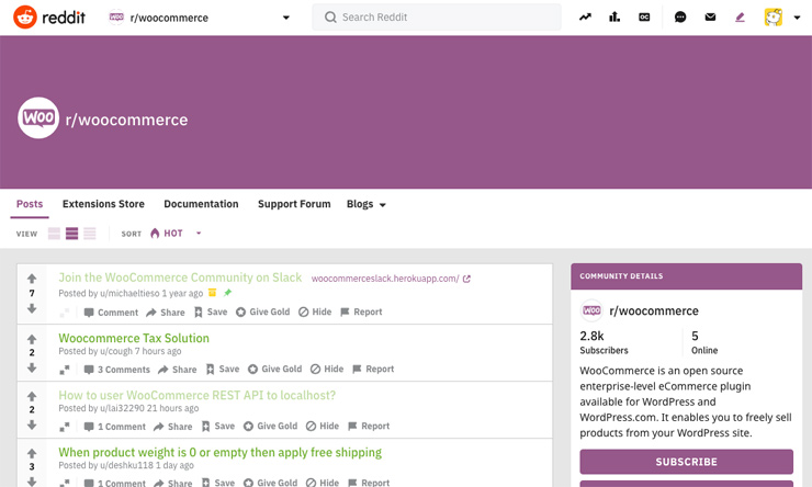 WooCommerce reddit