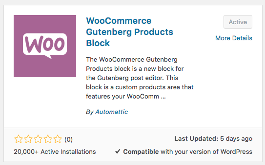 Install WooCommerce Gutenberg product blocks plugin