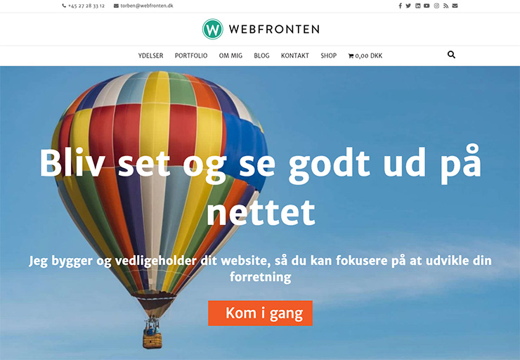 Webfronten website